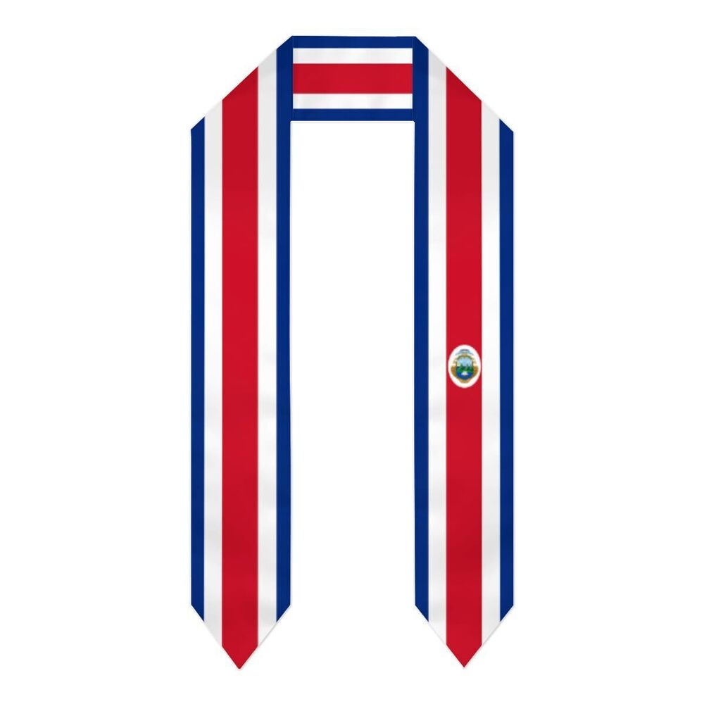 1889 Costa Rica Flag Graduation Stole,Flag Graduation Sash Scarf,Gift